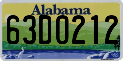 AL license plate 63DO212