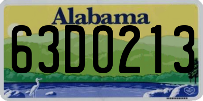 AL license plate 63DO213