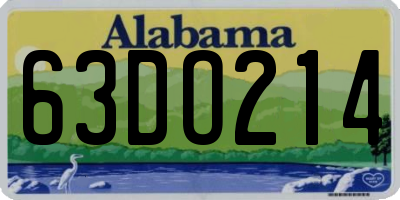 AL license plate 63DO214