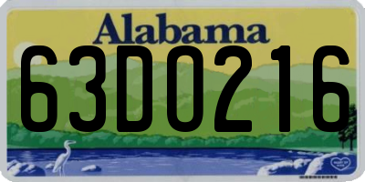 AL license plate 63DO216
