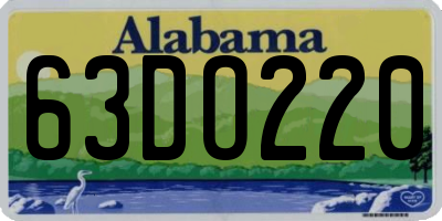 AL license plate 63DO220