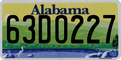 AL license plate 63DO227