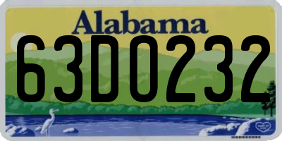 AL license plate 63DO232