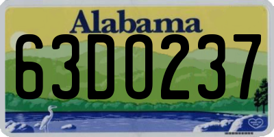 AL license plate 63DO237