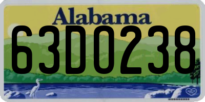 AL license plate 63DO238