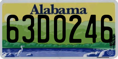 AL license plate 63DO246