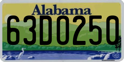 AL license plate 63DO250