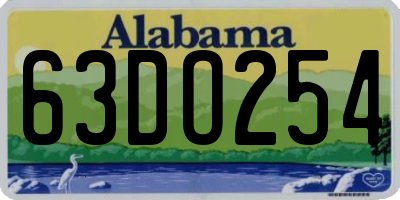 AL license plate 63DO254