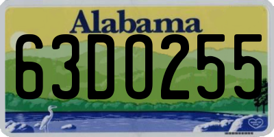 AL license plate 63DO255