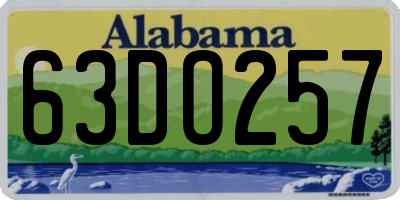 AL license plate 63DO257