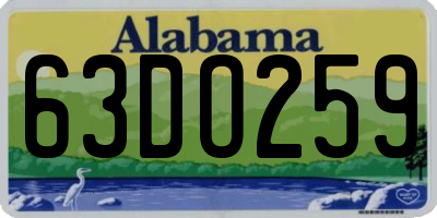 AL license plate 63DO259