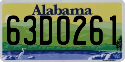 AL license plate 63DO261