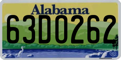AL license plate 63DO262