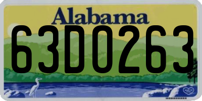 AL license plate 63DO263