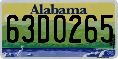 AL license plate 63DO265