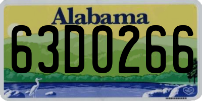 AL license plate 63DO266