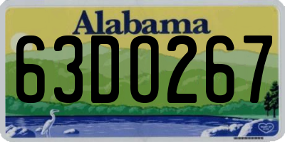 AL license plate 63DO267