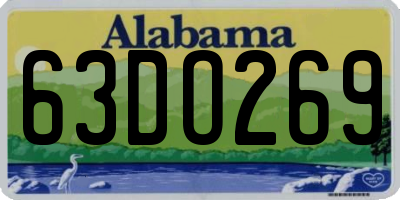 AL license plate 63DO269