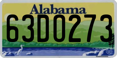 AL license plate 63DO273