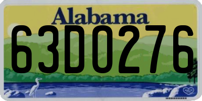 AL license plate 63DO276
