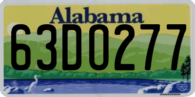 AL license plate 63DO277