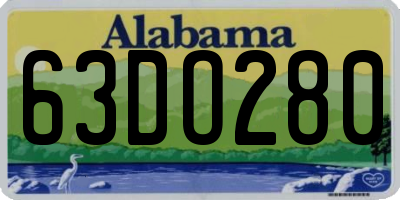 AL license plate 63DO280