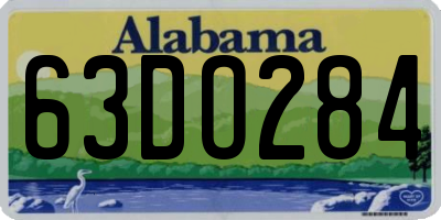 AL license plate 63DO284