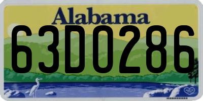 AL license plate 63DO286