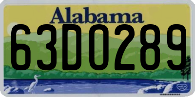 AL license plate 63DO289