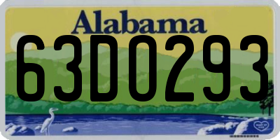 AL license plate 63DO293