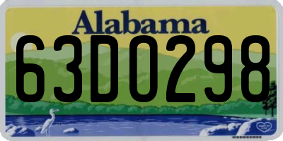 AL license plate 63DO298