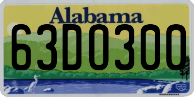 AL license plate 63DO300