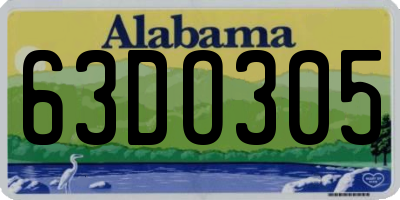 AL license plate 63DO305