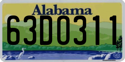 AL license plate 63DO311
