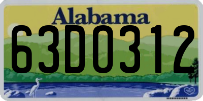 AL license plate 63DO312