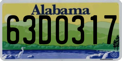 AL license plate 63DO317