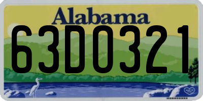 AL license plate 63DO321