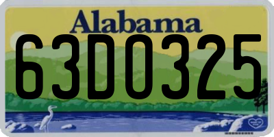 AL license plate 63DO325
