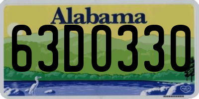 AL license plate 63DO330