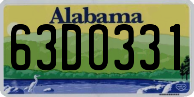 AL license plate 63DO331