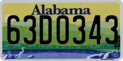 AL license plate 63DO343