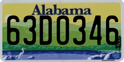 AL license plate 63DO346