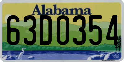 AL license plate 63DO354