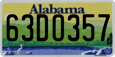 AL license plate 63DO357