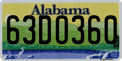 AL license plate 63DO360