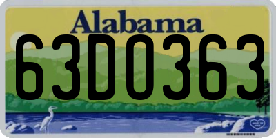 AL license plate 63DO363