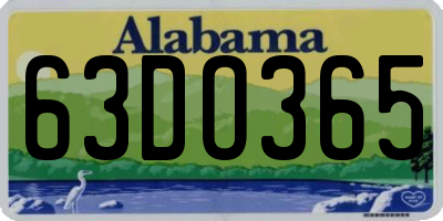AL license plate 63DO365