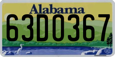 AL license plate 63DO367