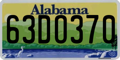 AL license plate 63DO370
