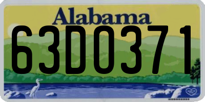 AL license plate 63DO371